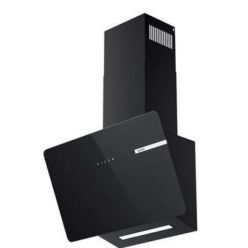 Ciarra Hotte Aspirante Decorative Hotte Noire Hotte Murale Inclinée 60cm avec Commandes Tactiles et Éclairage LED CBCB6765B-OW